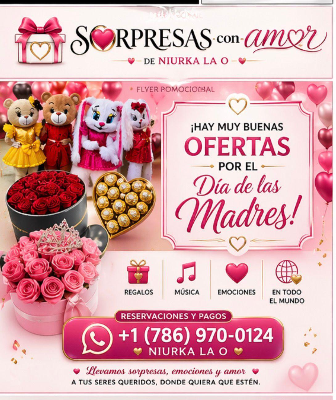 Personajes y regalos Sorpresas con Amor